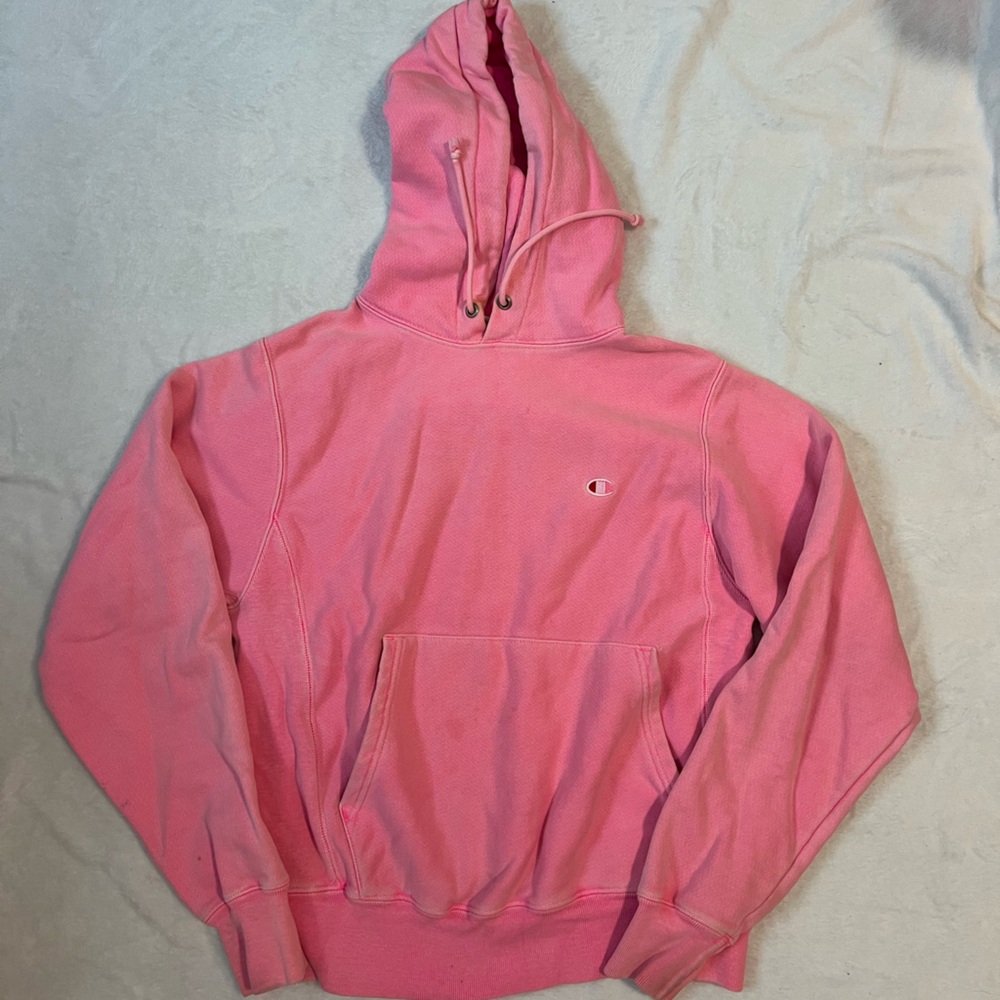 Champion Reverse Weave Neon Pink Hoodie